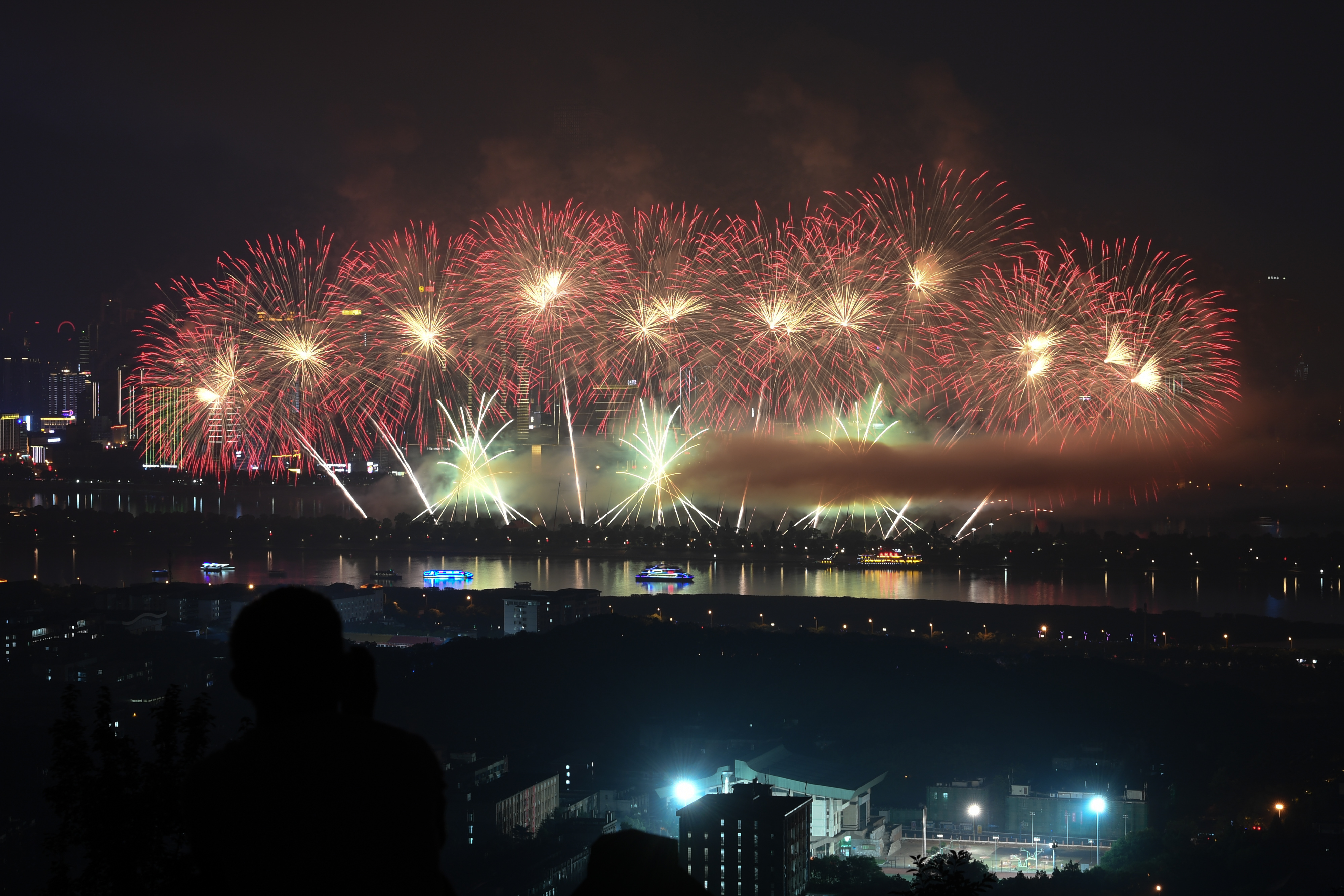 橘子洲头元旦烟花2021图片