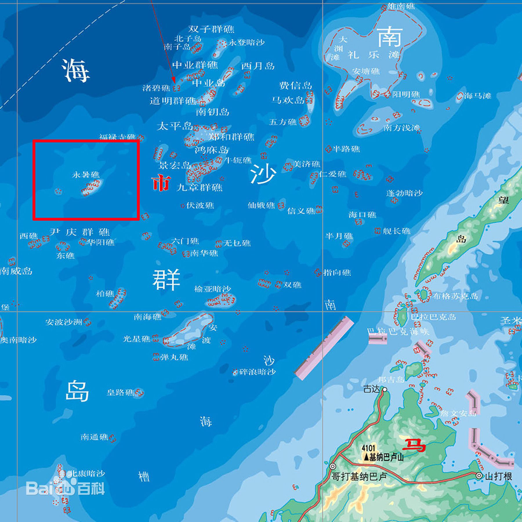 南海永暑岛地图图片