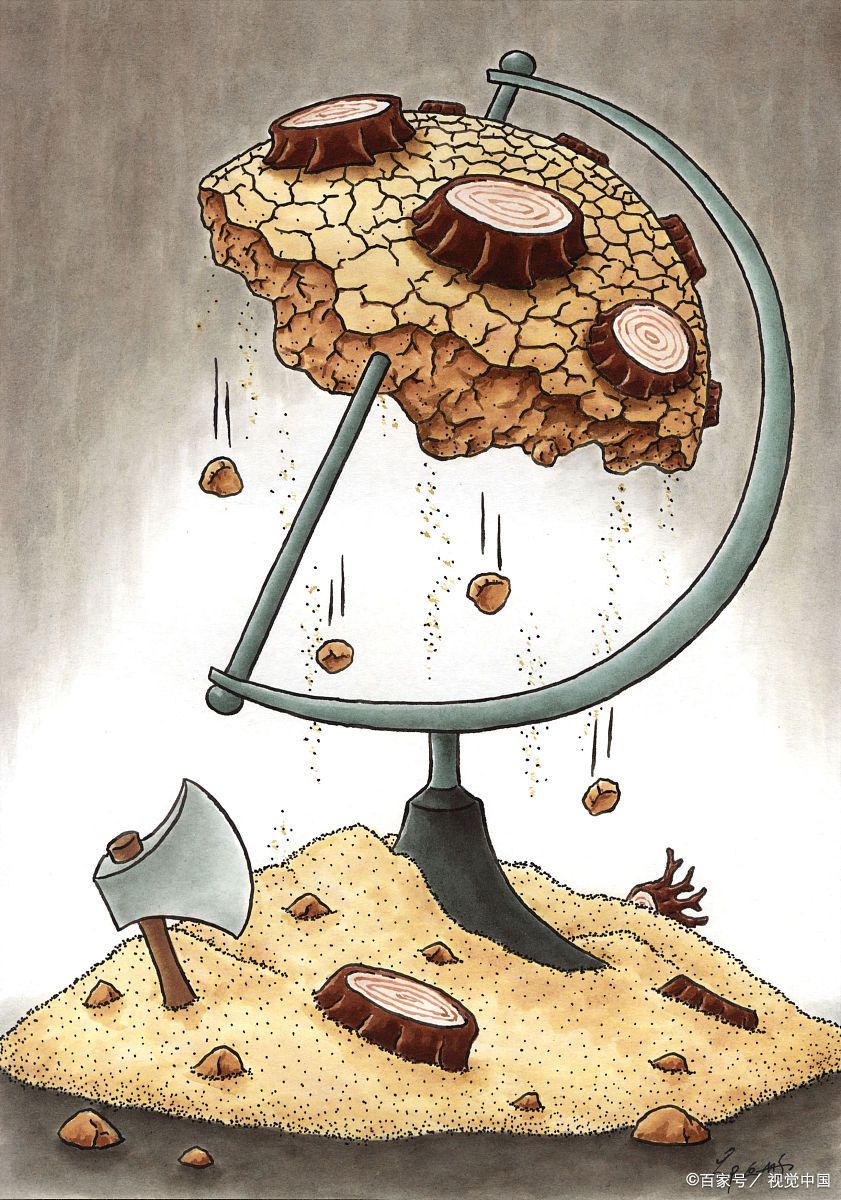 是商人,是被人称羡的成讽刺漫画环保保护生态环境的讽刺漫画我国环境