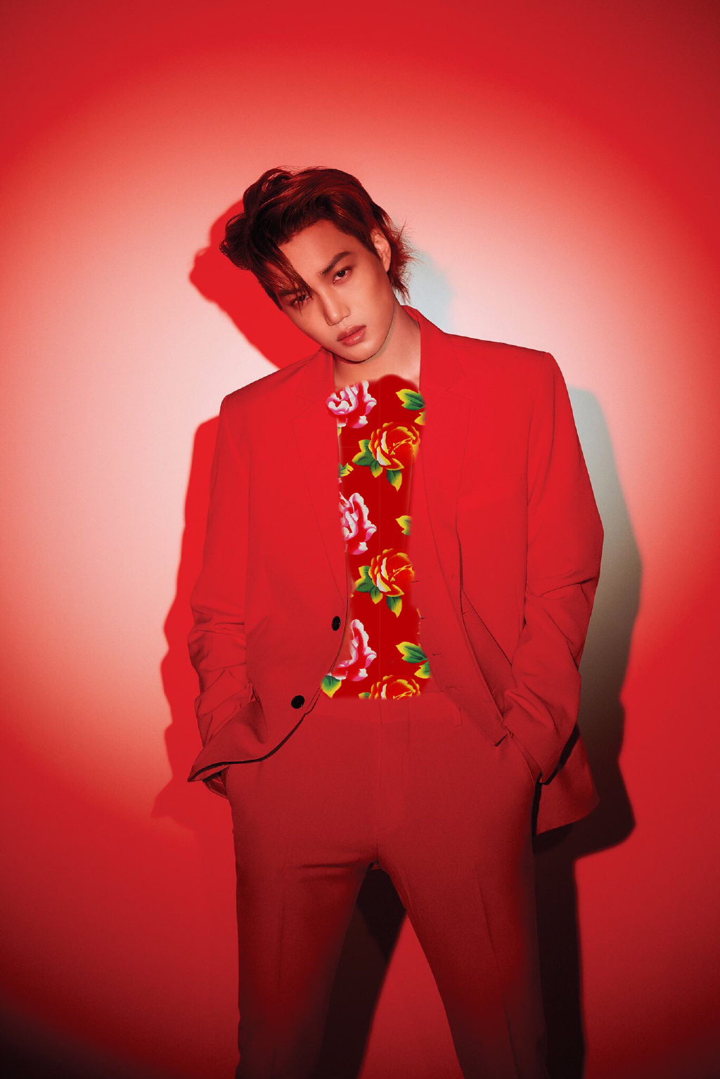 exo出后续专辑,世勋钟仁红西装大秀腹肌,粉丝嫌不够喜庆p成肚兜