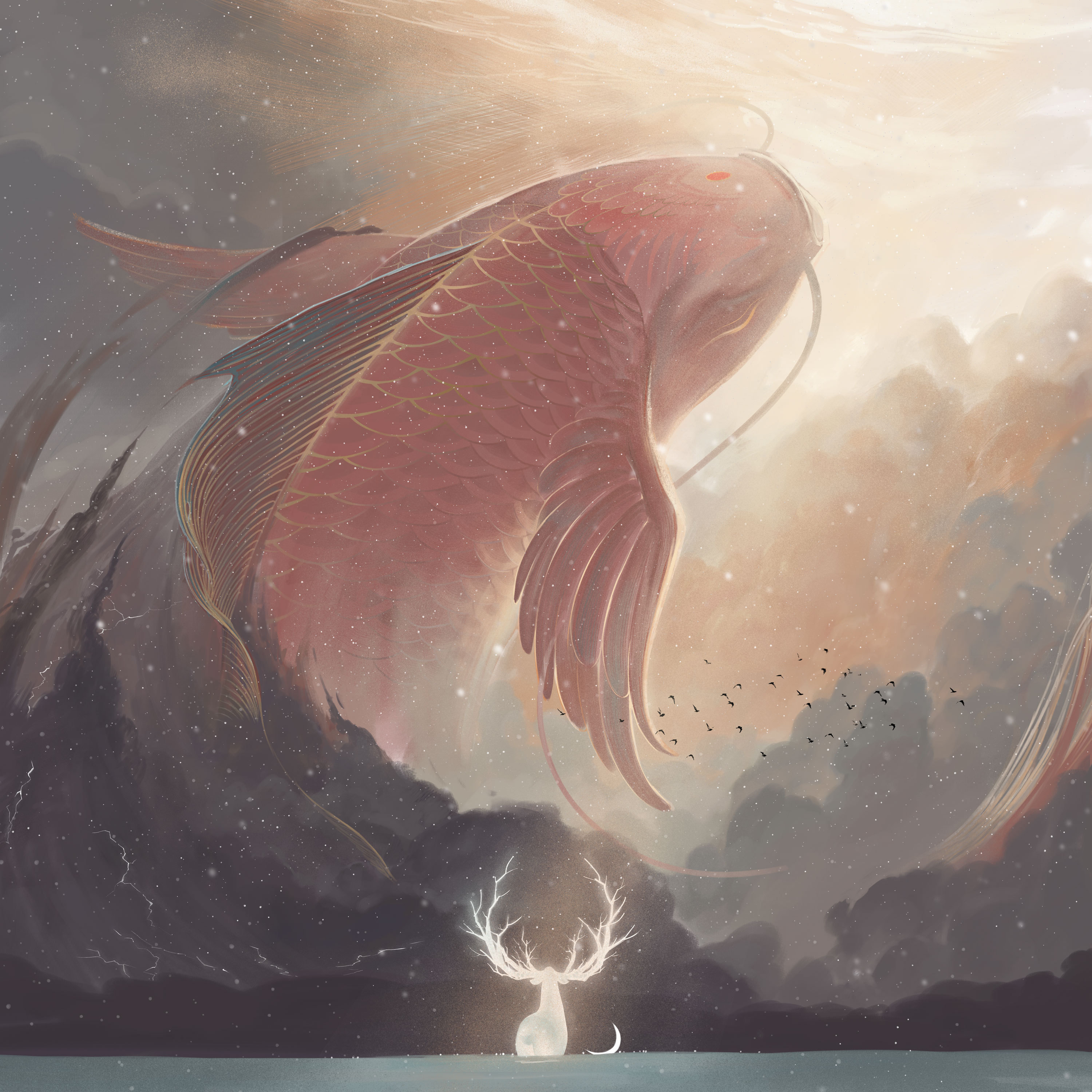 画风唯美华丽的一组插画作品欣赏 转载自百家号作者:何呵漫画