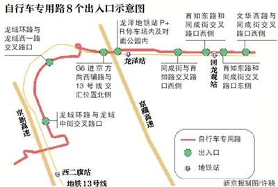 北京自行车专用道地图图片