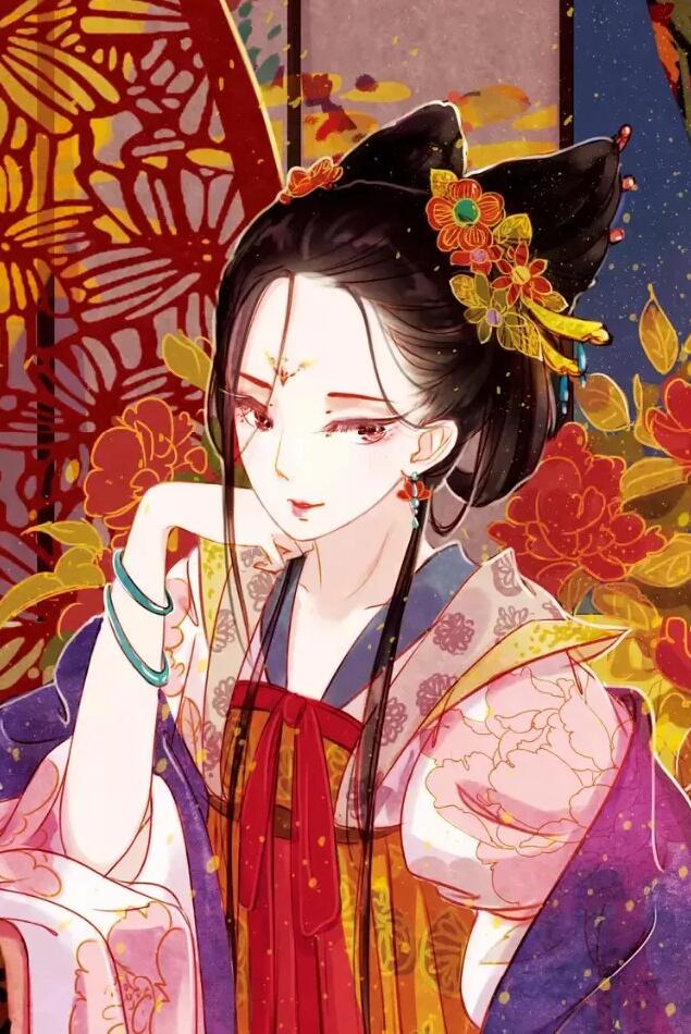 古风二次元绝色公主壁纸头像:云想衣裳花想容,春风拂槛露华浓