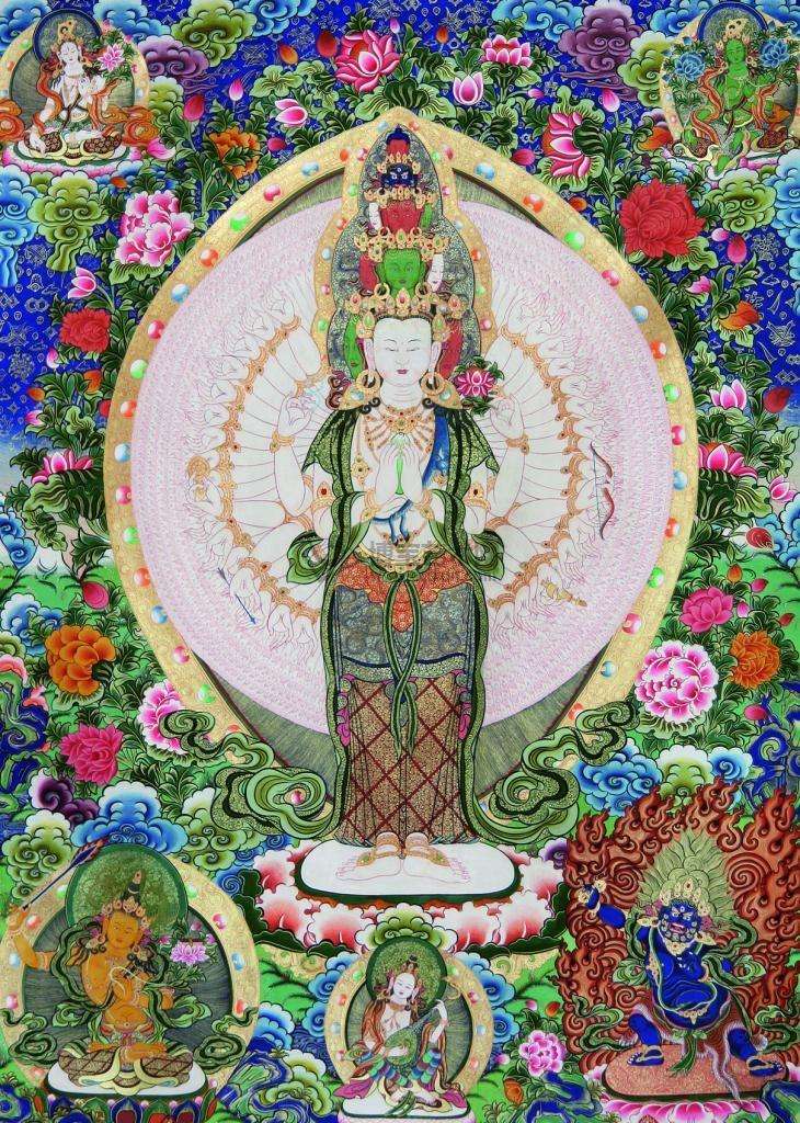 唐卡图像解说——解密藏传佛教中的千手观音