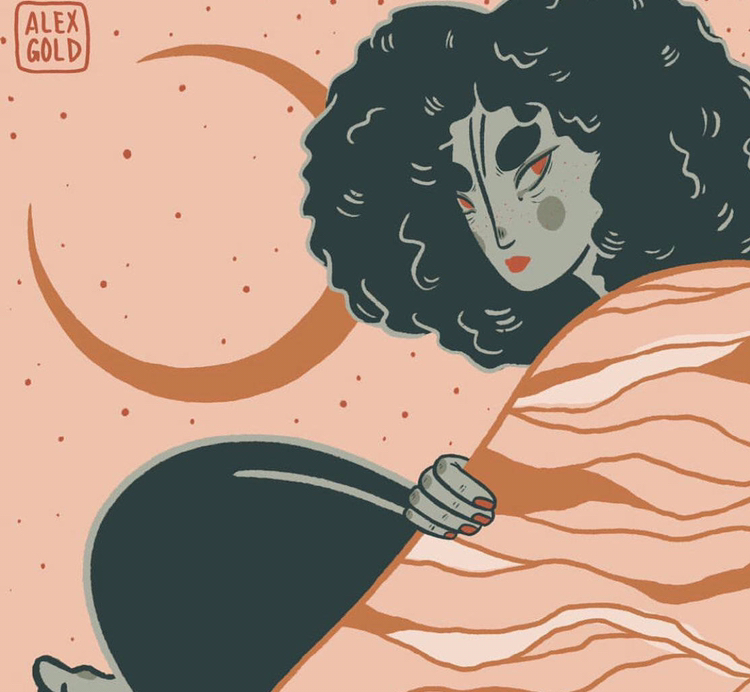 插画师alex笔下的插图作品,融入和风元素,十分独特