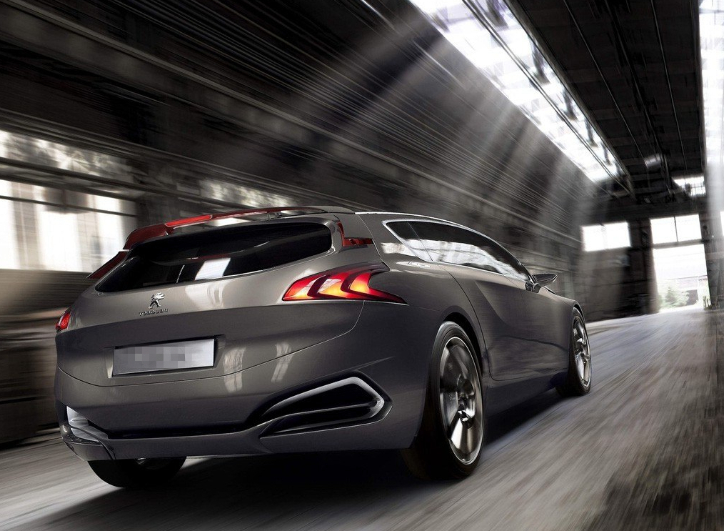 被拉长的流畅曲线,科技感十足的设计,标致 hx1 concept