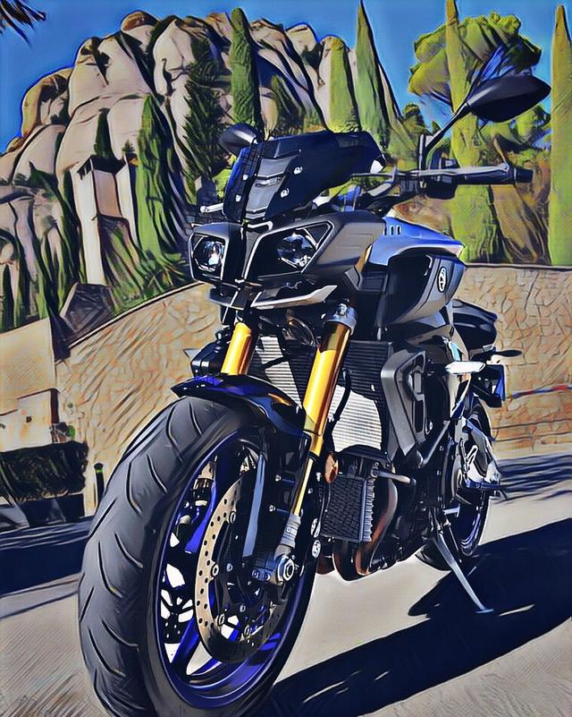 重型机车鉴赏:雅马哈mt—10摩托车美图,搭载黑暗之心的超级摩托