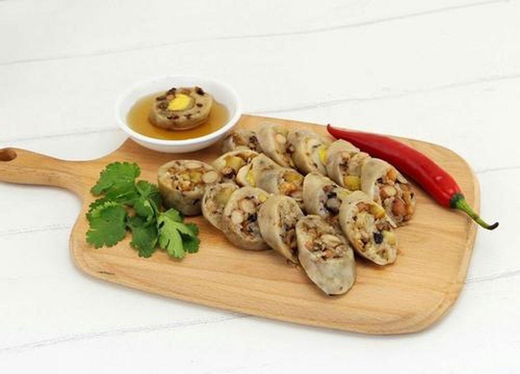 百城百味#猪肠胀糯米是潮汕地区一道有特色小吃,味道很传统,其风味