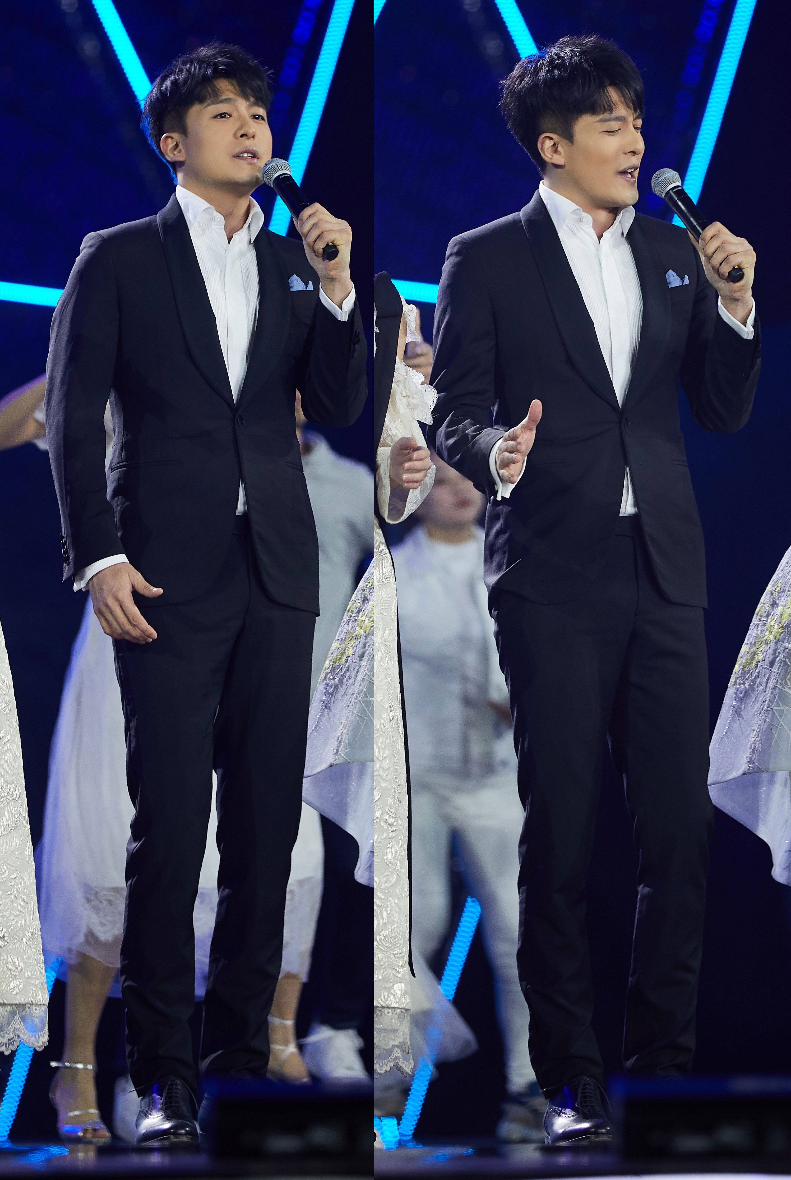 孙艺洲"百合奖盛典"久违开唱 黑色西装优雅迷人