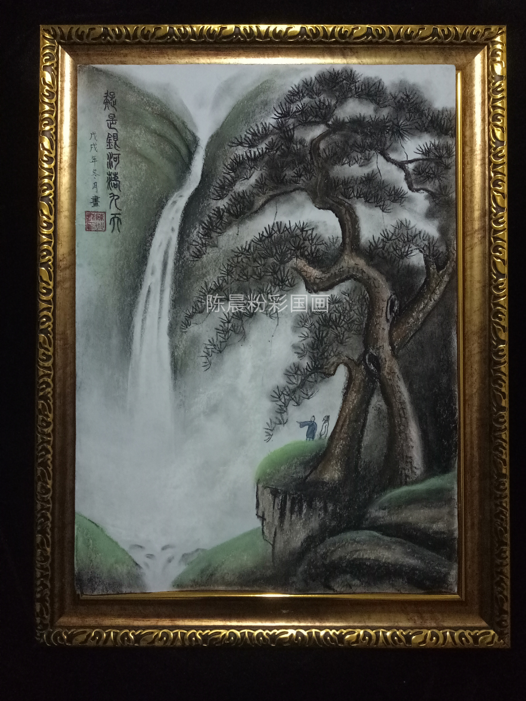 陈兆龙粉彩国画作品