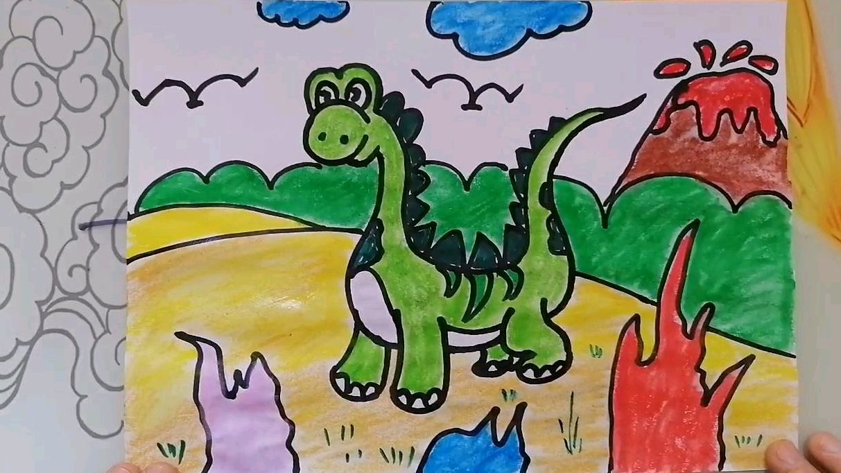 《恐龙的世界》儿童画