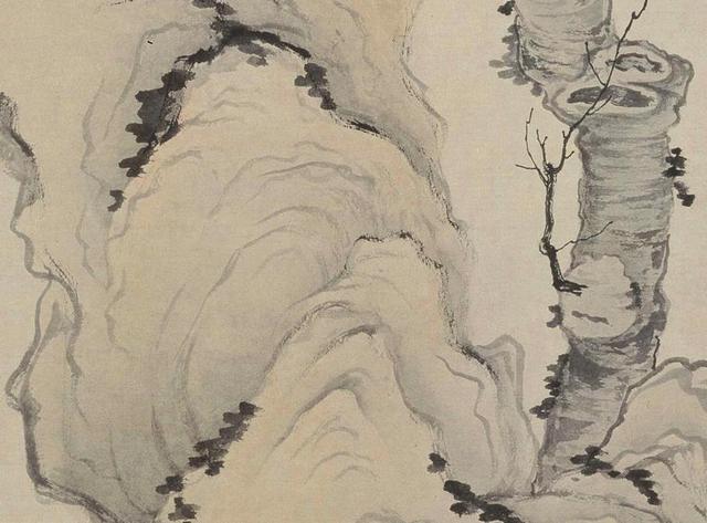 明,陈洪绶《梅石图》(北京故宫博物院藏)