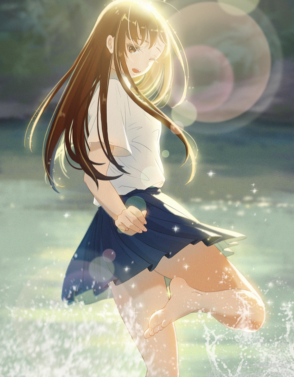 超酷二次元动漫女生壁纸,你在看风景,我在看你!