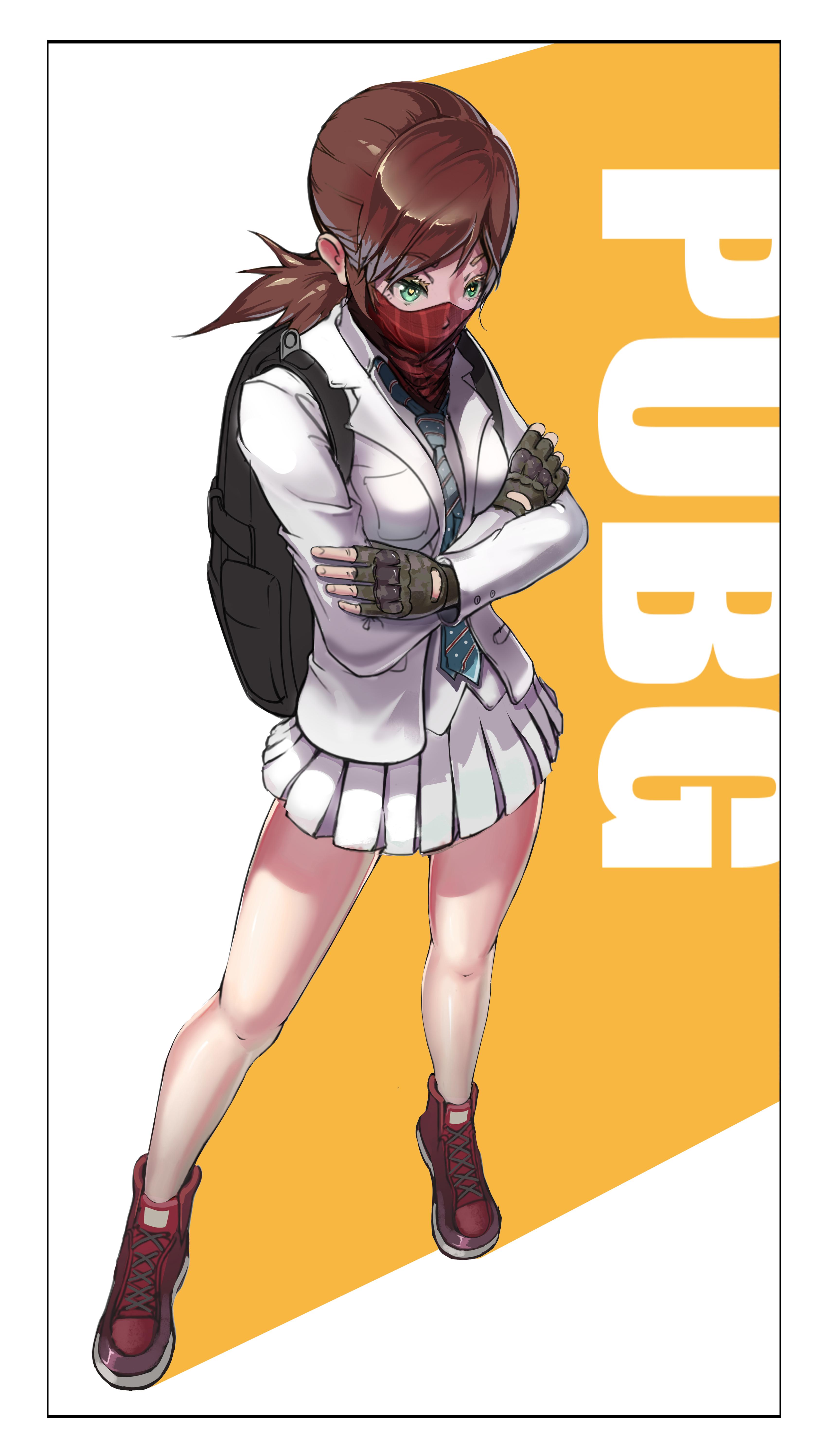 绝地求生同人:玩家手绘游戏中的小姐姐,画风清新!