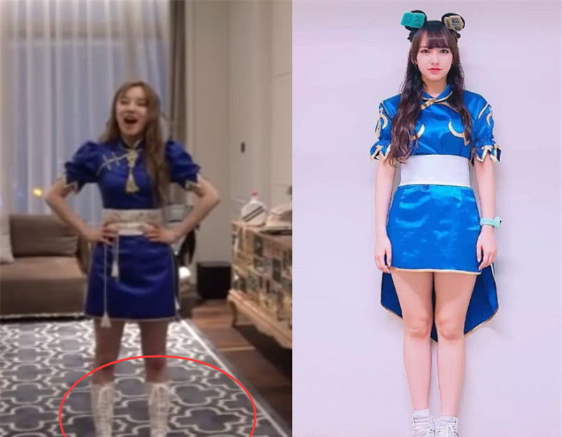 程潇宋雨琦cos春丽,看到两人的鞋,心疼我潇167却输了腿长