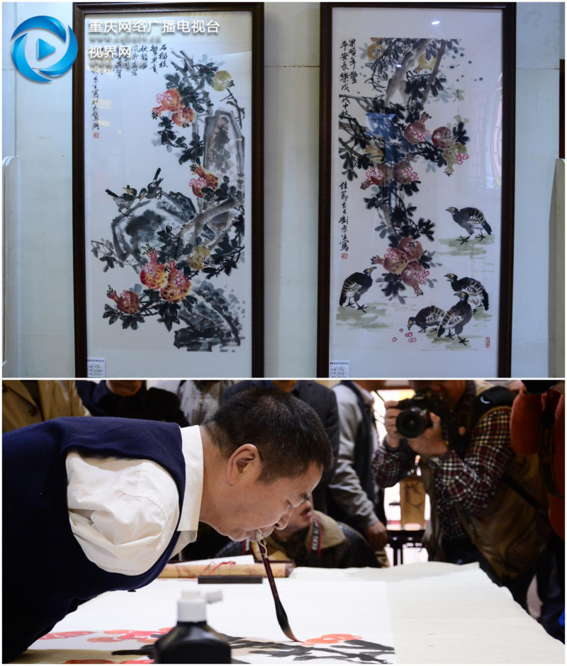 口足书画展正在进行 你知道这些作品是怎么创作的吗?