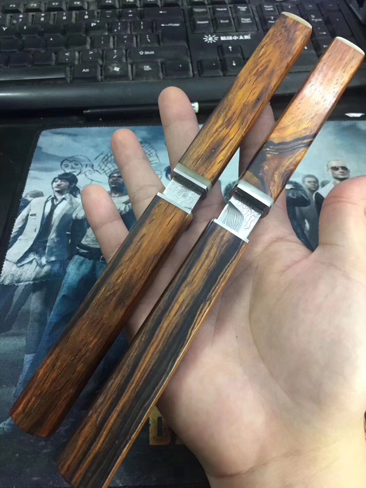 大马士革小珍袖刀 总长:20.5cm,刃长:9.5cm,刃厚:0.