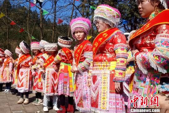 立花杆踩花山 四川叙永苗族同胞载歌载舞庆新春