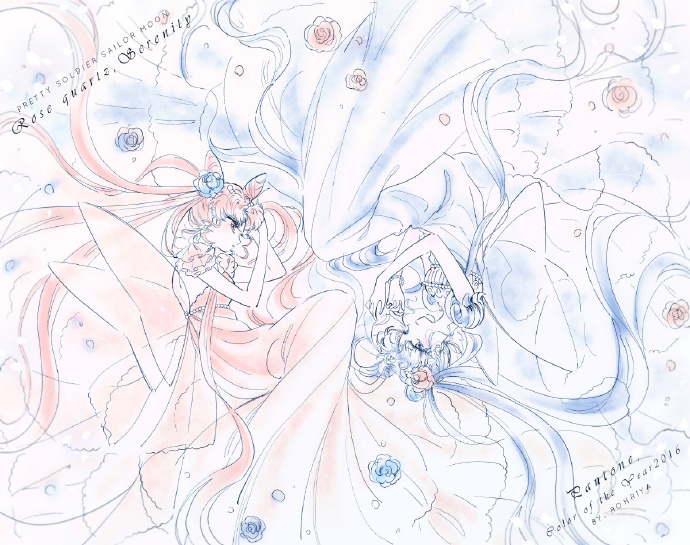 韩国太太画的美少女战士,露娜的耳朵?怎么变成兔子了?