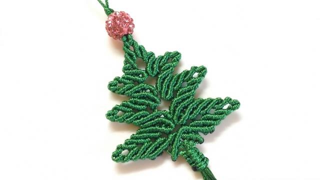 手工绳编圣诞树挂件的方法,难度3颗星,非常漂亮(图解2-1)
