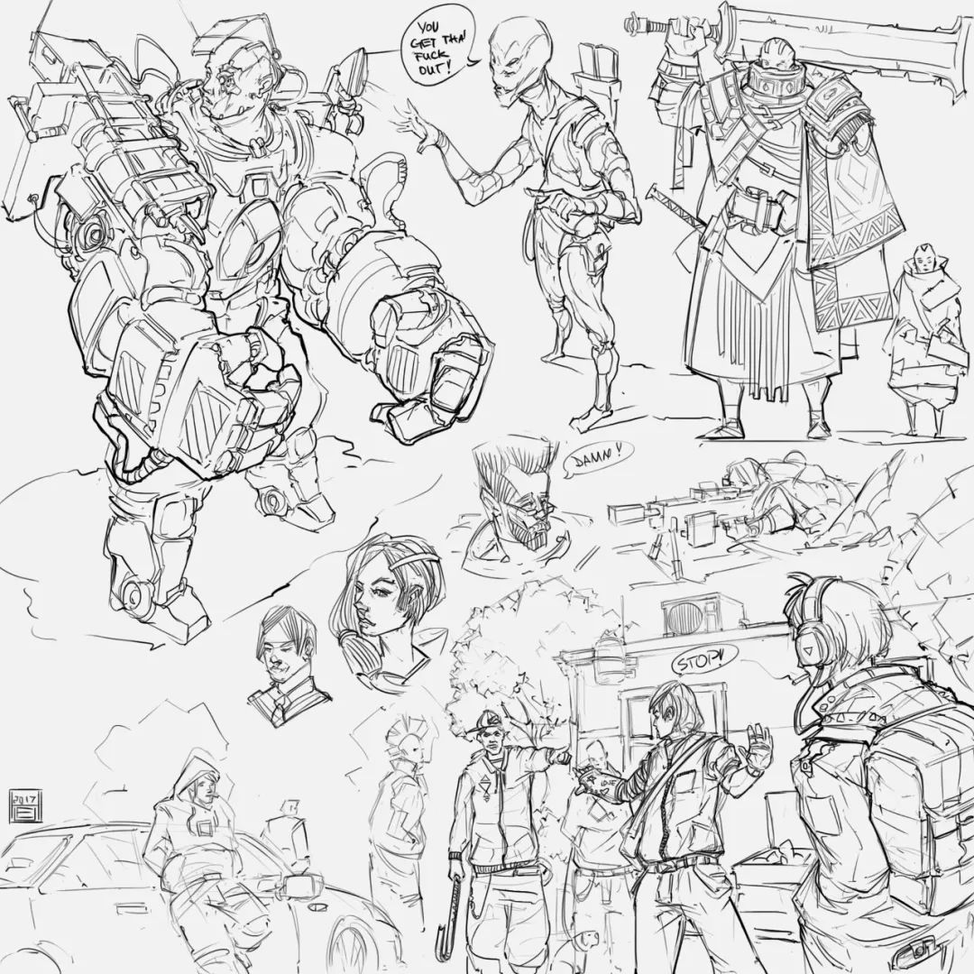 逆天!1000 神级人物线稿,承包你2020一整年的绘画练习!