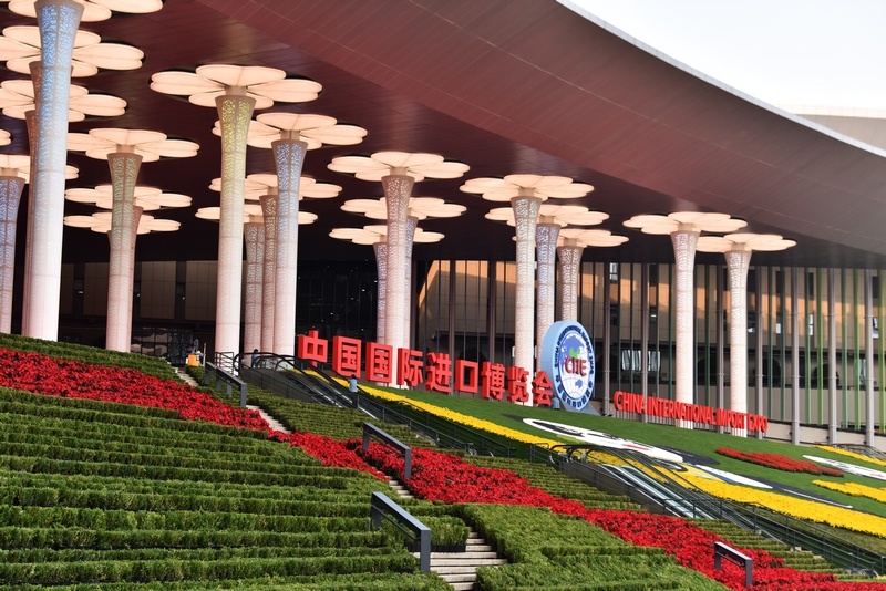 组图:第二届进博会开幕在即 布展工作就绪