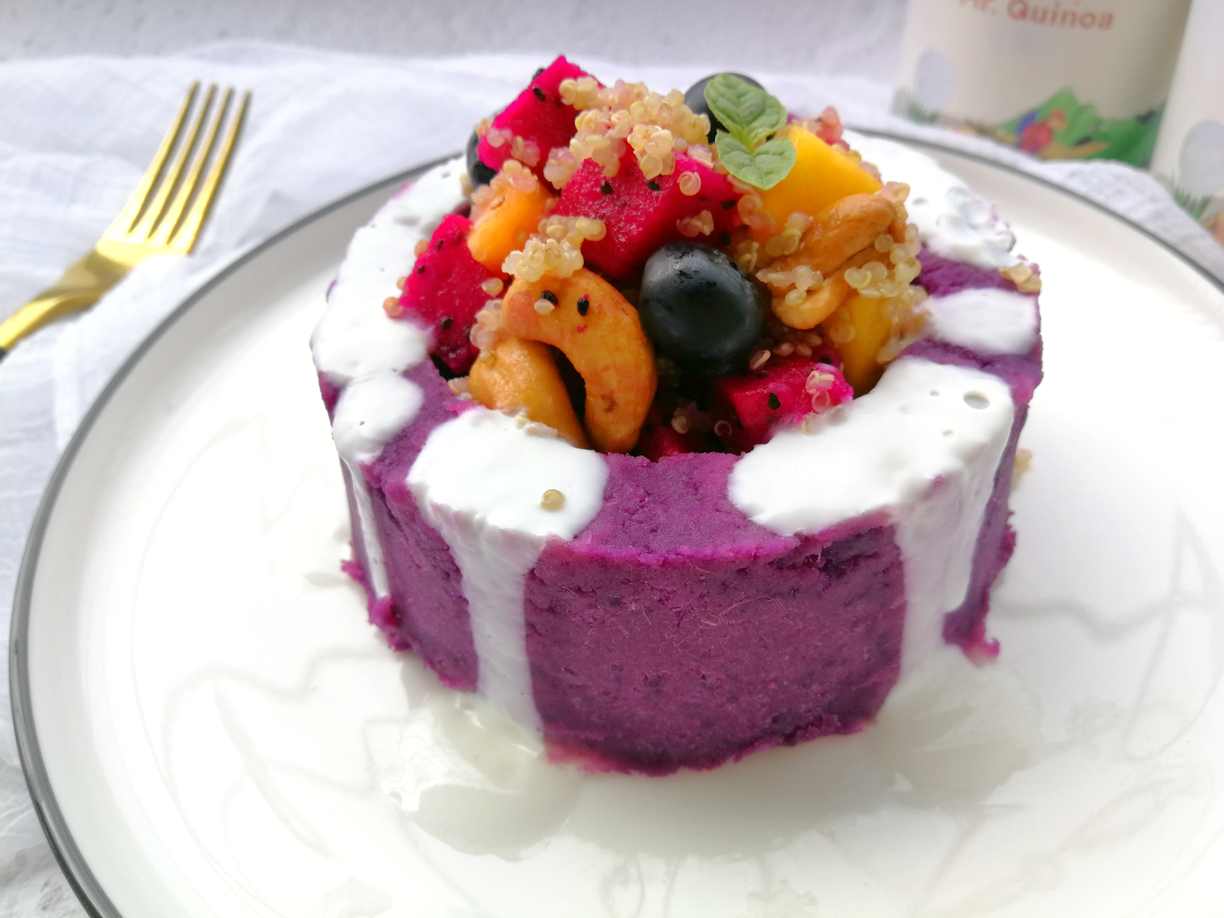 低卡又管饱的藜麦紫薯沙拉,无油无糖,健康营养,夏天减肥就吃它