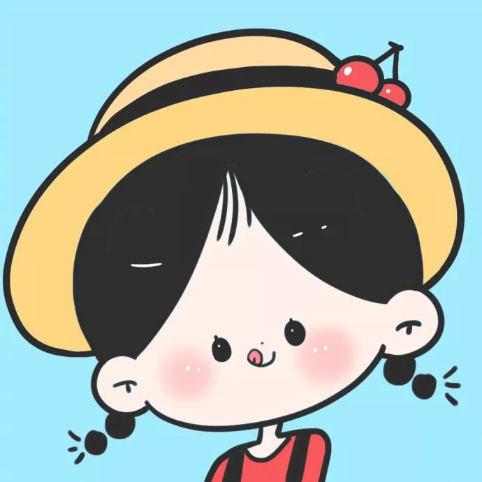 【美图】小眼睛的樱桃女孩漫画微信头像