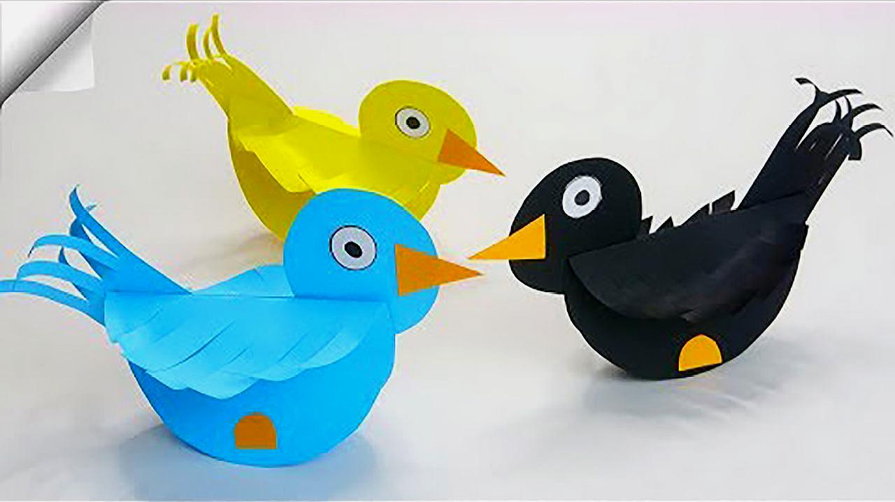 做一只小鸟玩具萌萌哒太可爱了diy手工折纸视频
