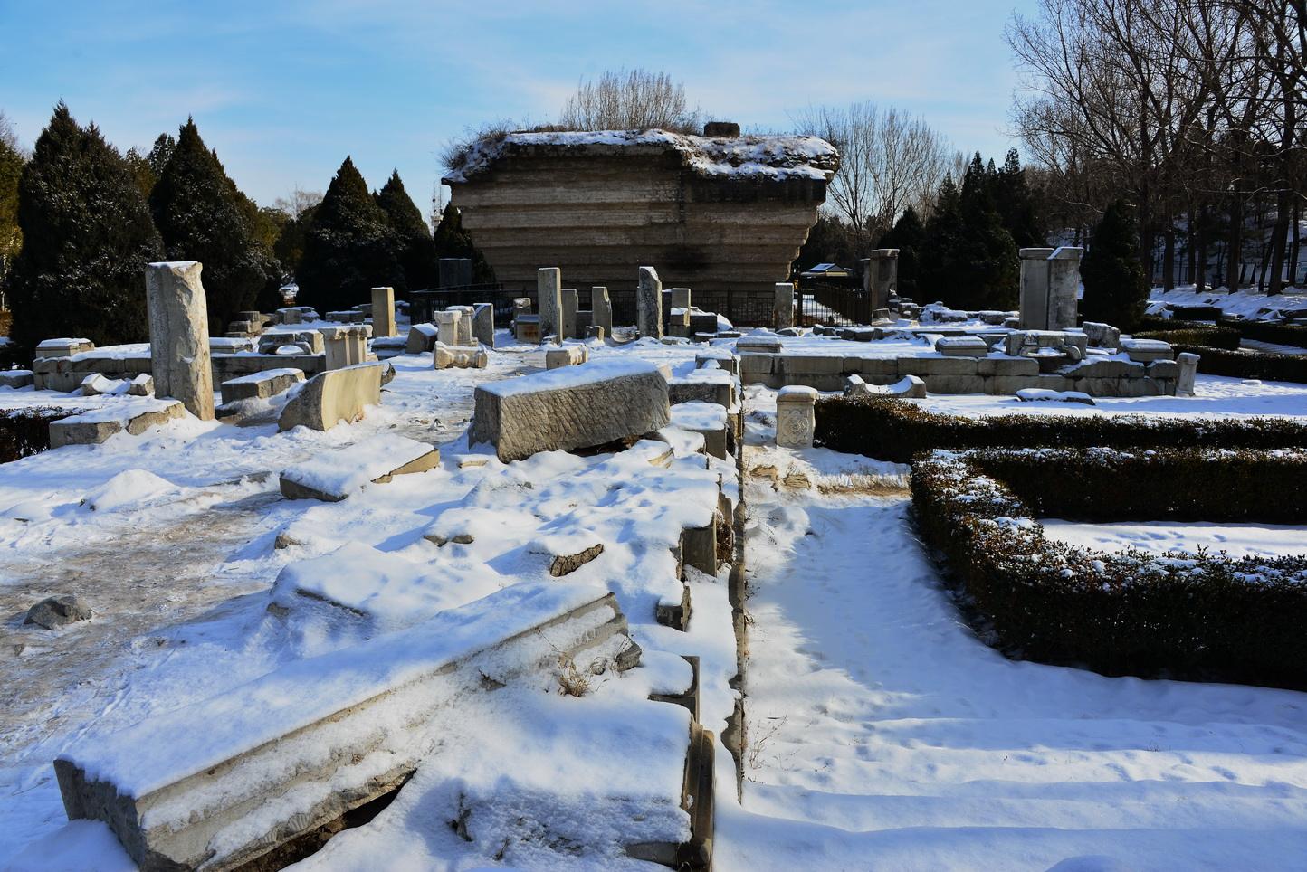 圆明园人造雪景图片