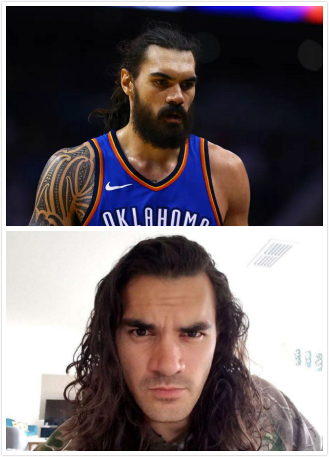 原来nba这5位球星没胡子长这样!亚当斯年轻10岁 哈登辣眼睛