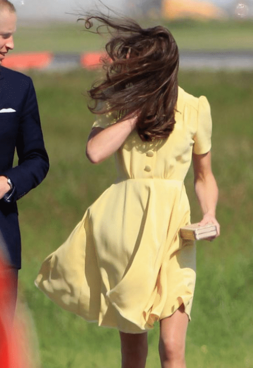 凯特王妃连衣裙飞起图片