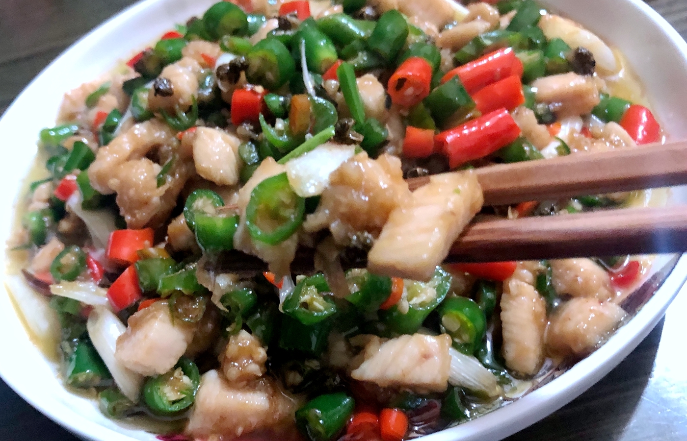 好下饭的尖椒鸡丁,重庆老食店确实巴适