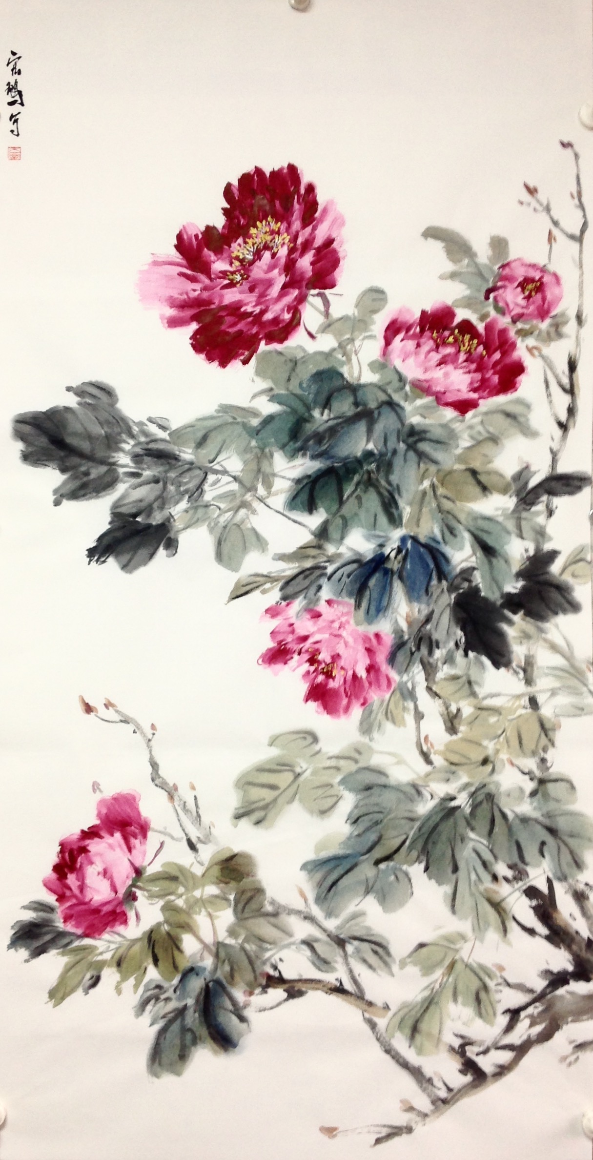 王雪涛风格写意牡丹