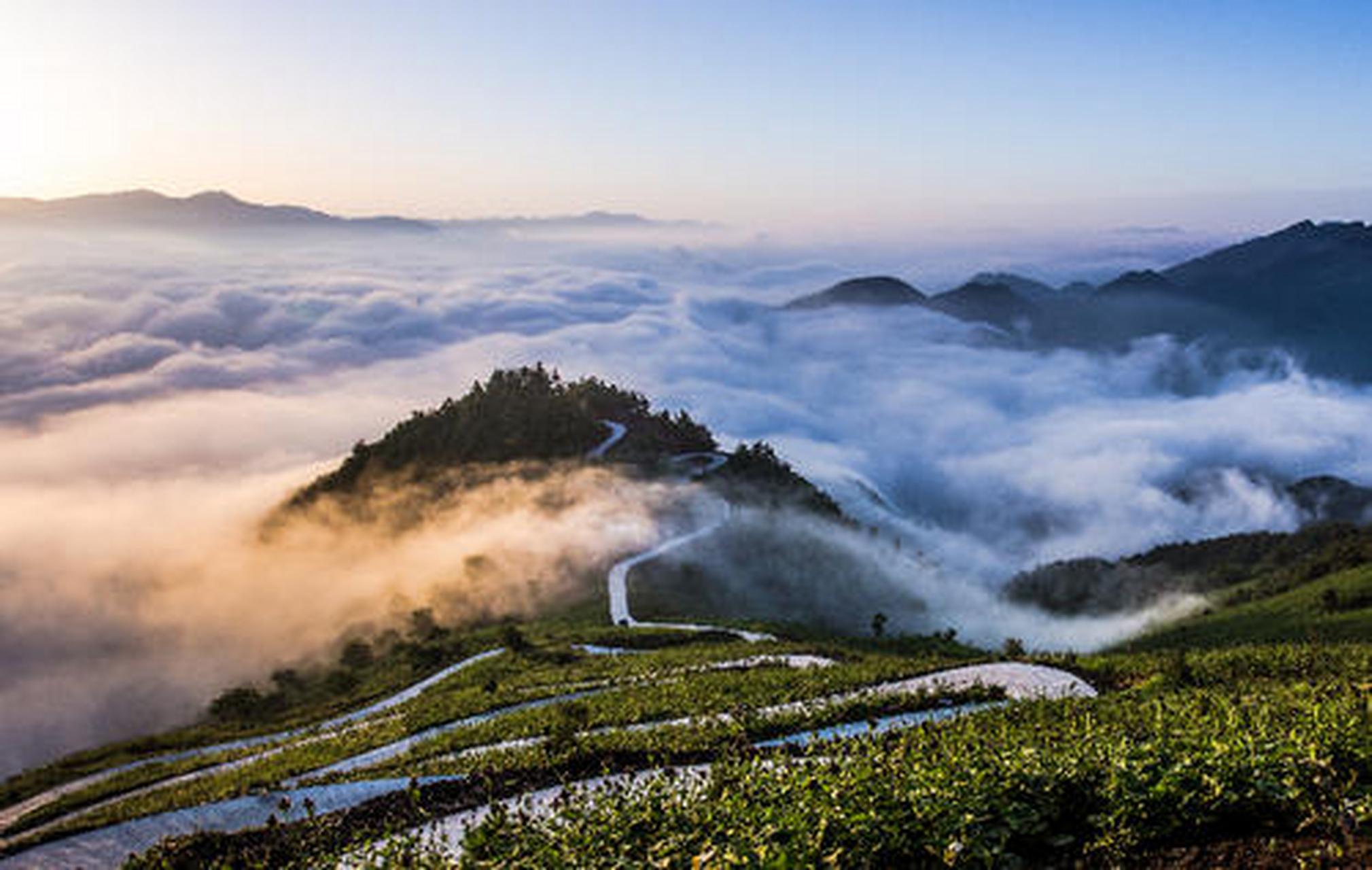 罗盘顶位于巴山大峡谷景区海拔最高处,平均海拔2400米,夏季最高温度28