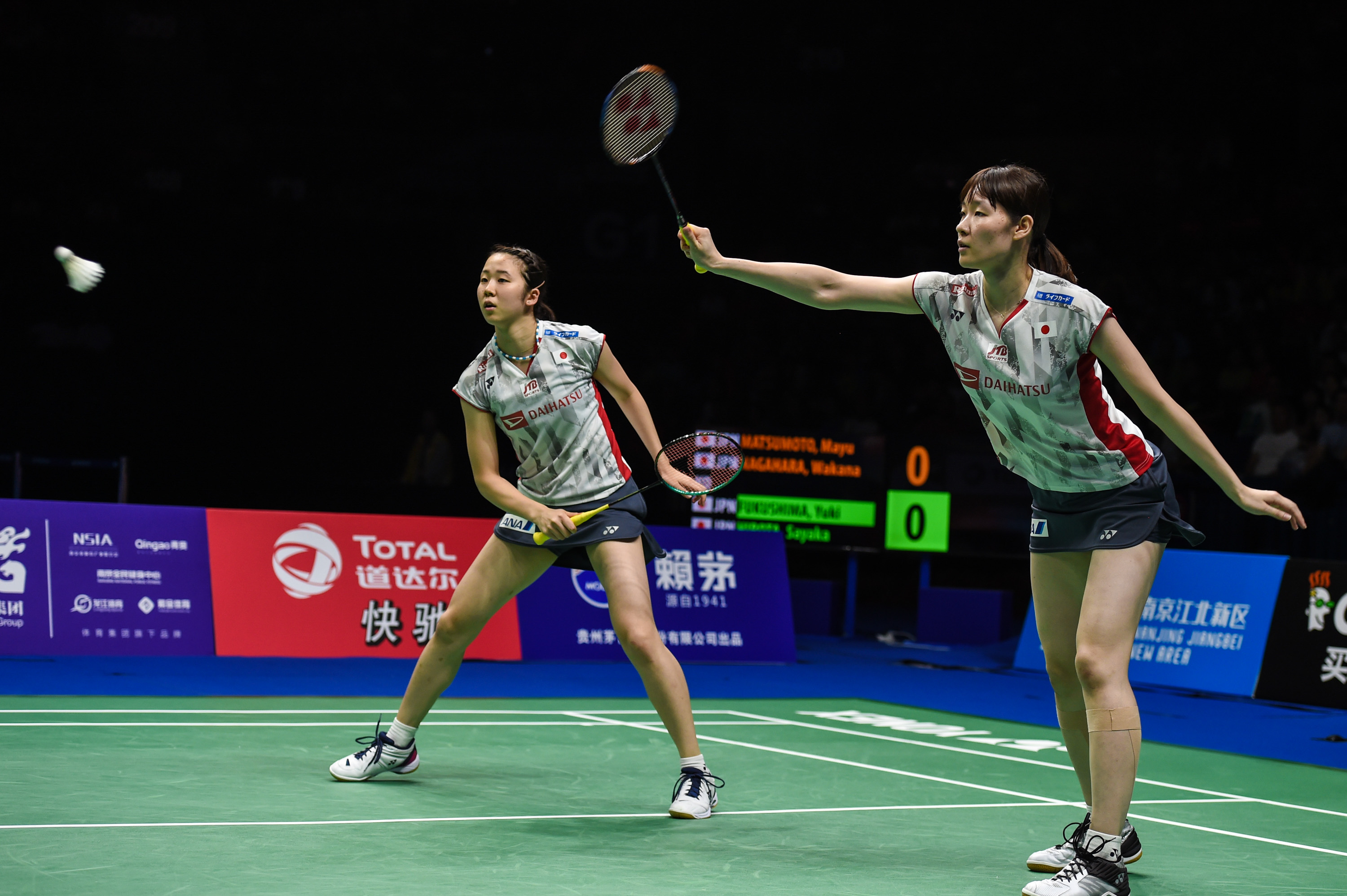 羽毛球——世锦赛:福岛由纪/广田彩花对阵松本麻佑/永原和可那(4)