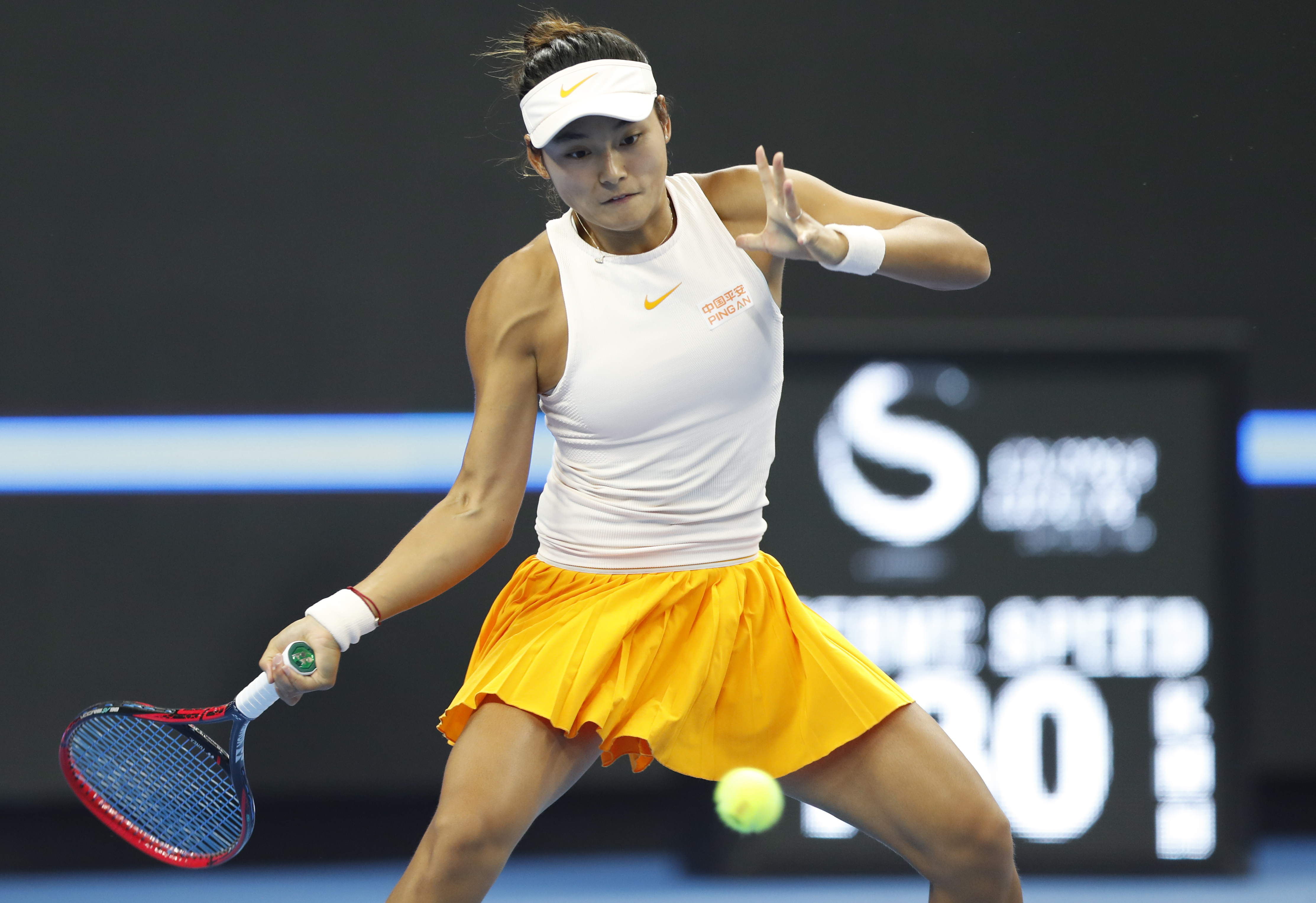 网球——中网:王雅繁不敌加西亚(1)