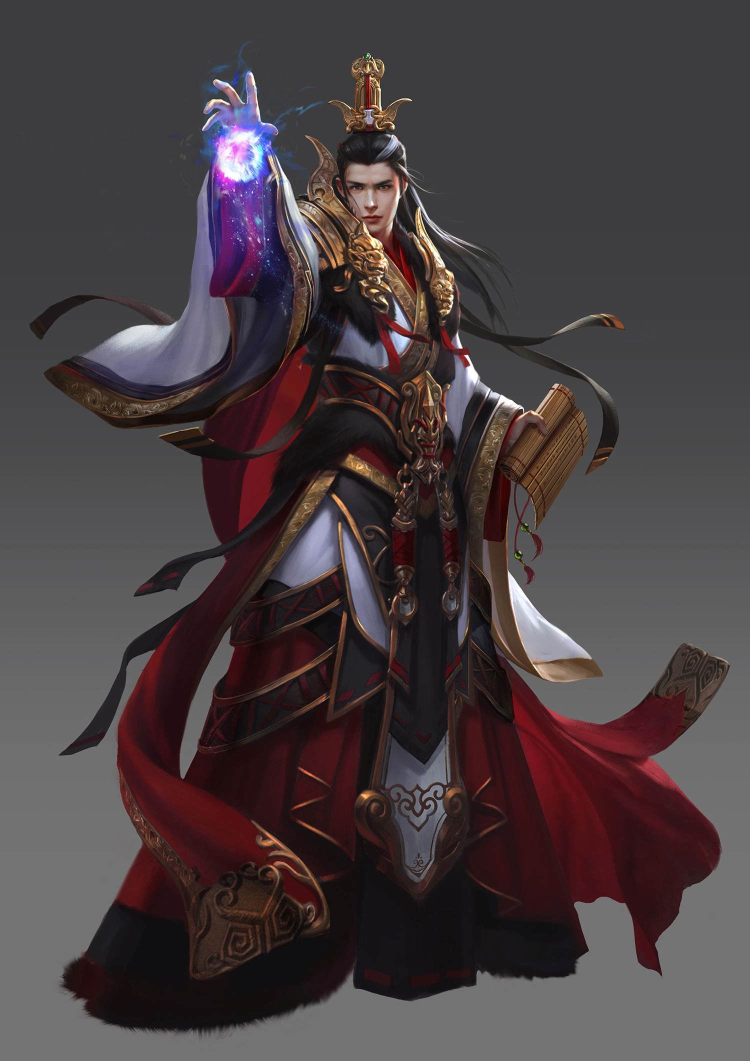 国人画师一组人物造型相当美型的插画作品!看完有没有心动的感觉