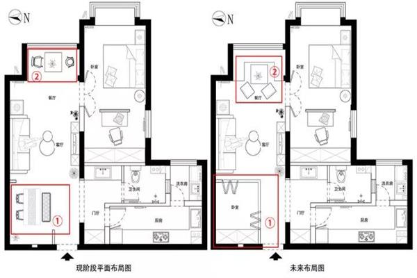 小夫妻改造的80㎡小宅,主臥和次臥打通做