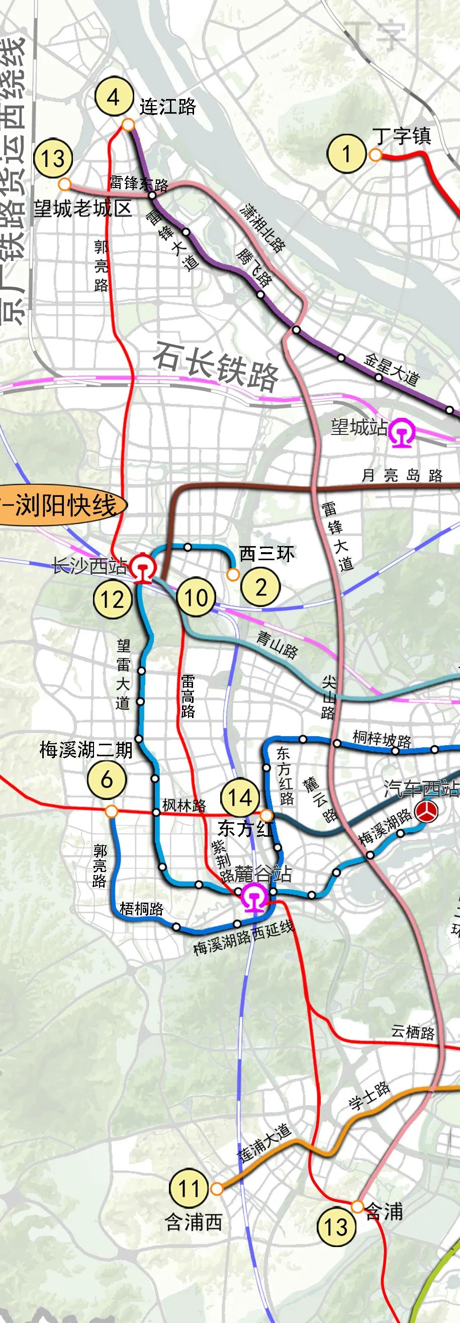 望城地铁12号线分布图图片