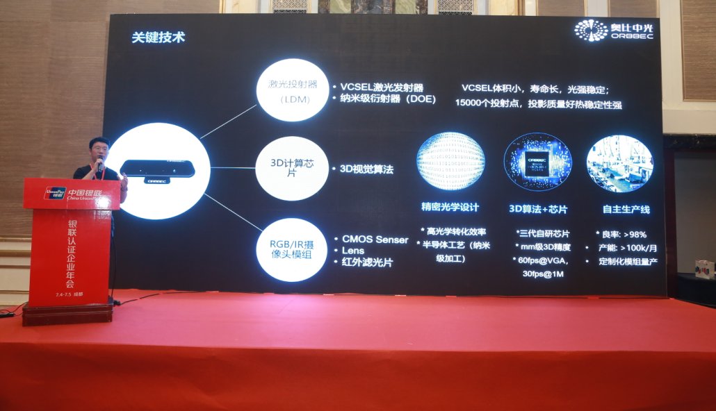 奥比中光亮相银联认证企业年会