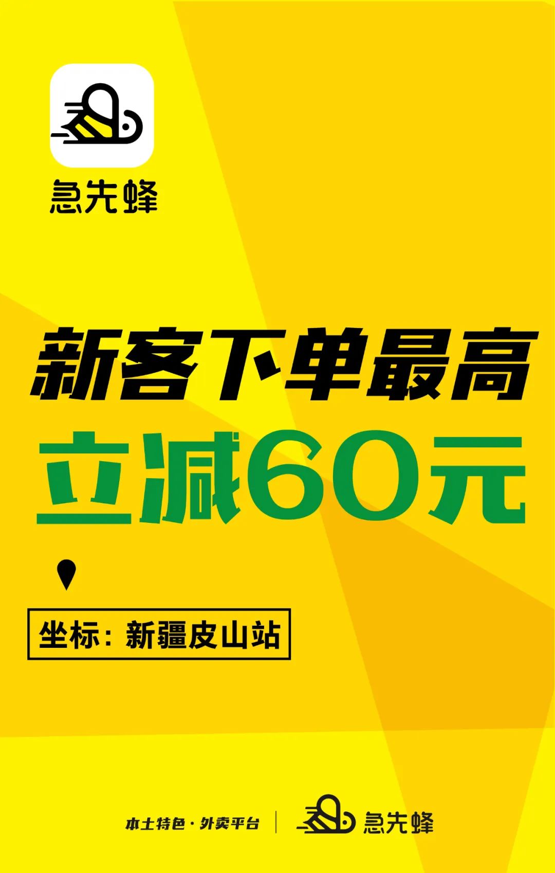 新客下单最高立减60元