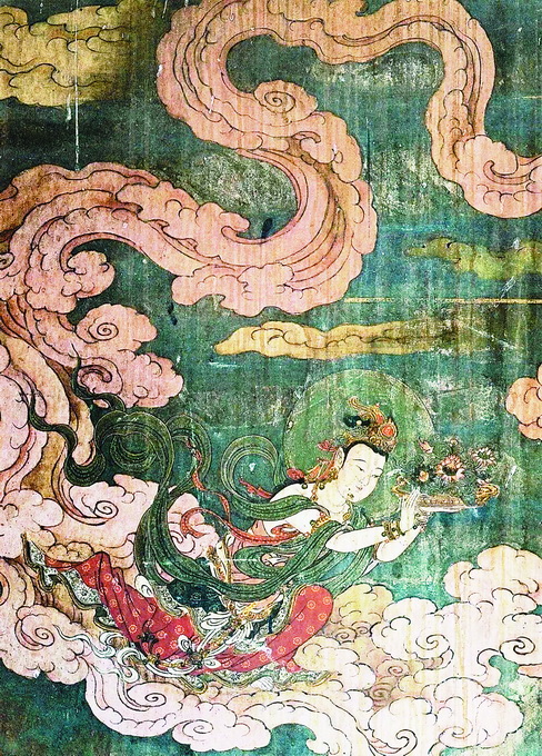 法海寺壁画中的飞天形象 一,曾经,这里是驼铃古道的首驿 天凉秋好,驱