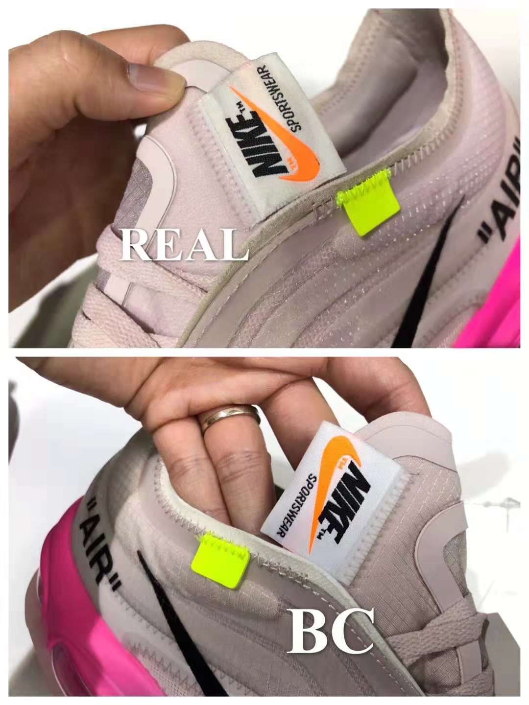 nike air max97联名off -white纽约限定彩虹ow开箱细节真假对比