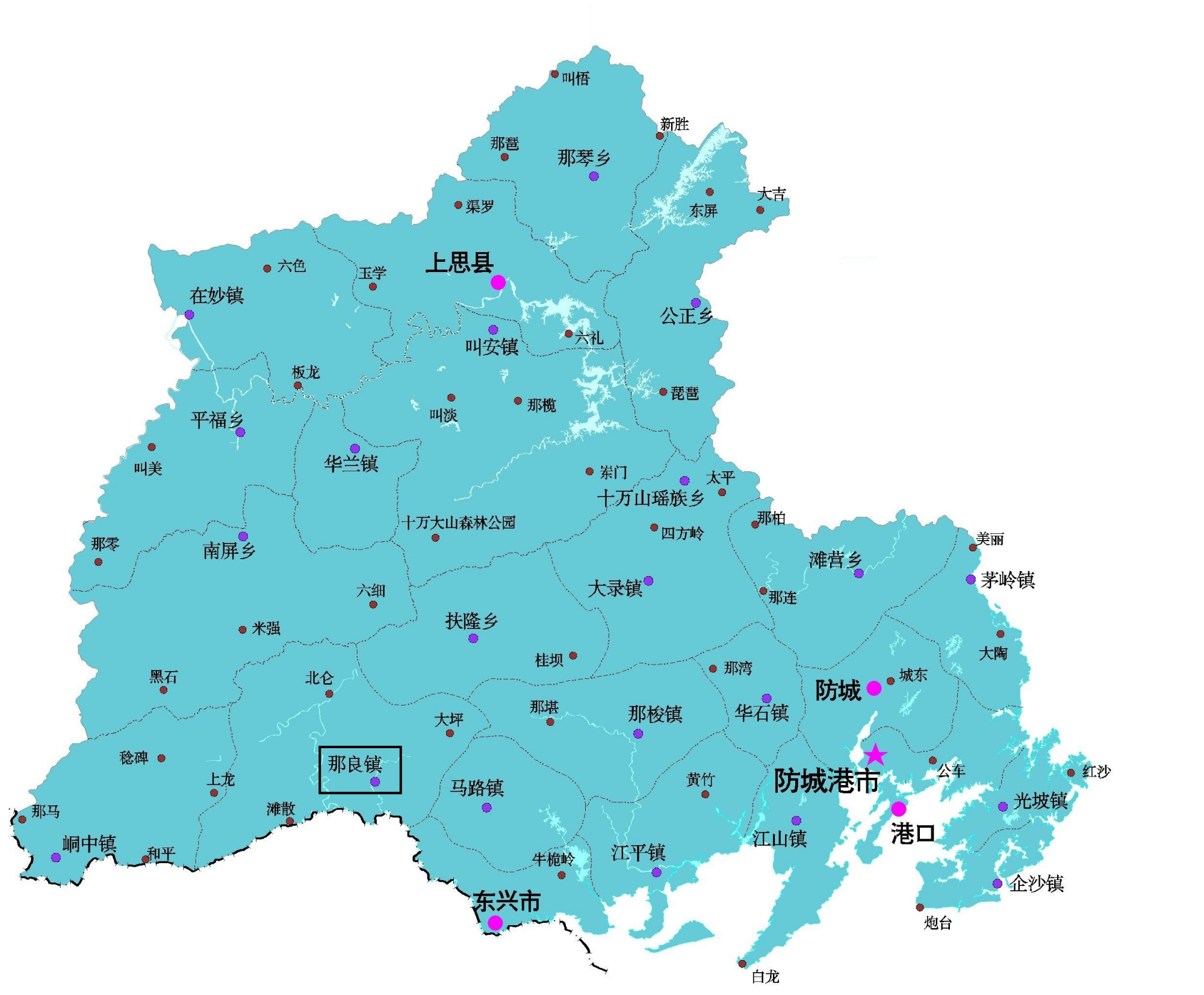 越南广宁省地图中文版图片
