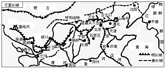 古代长城分布图