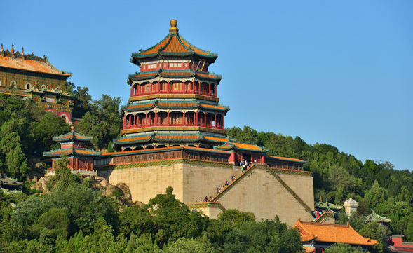 佛香阁,是颐和园的主体建筑,建在万寿山高20米的方形台基上