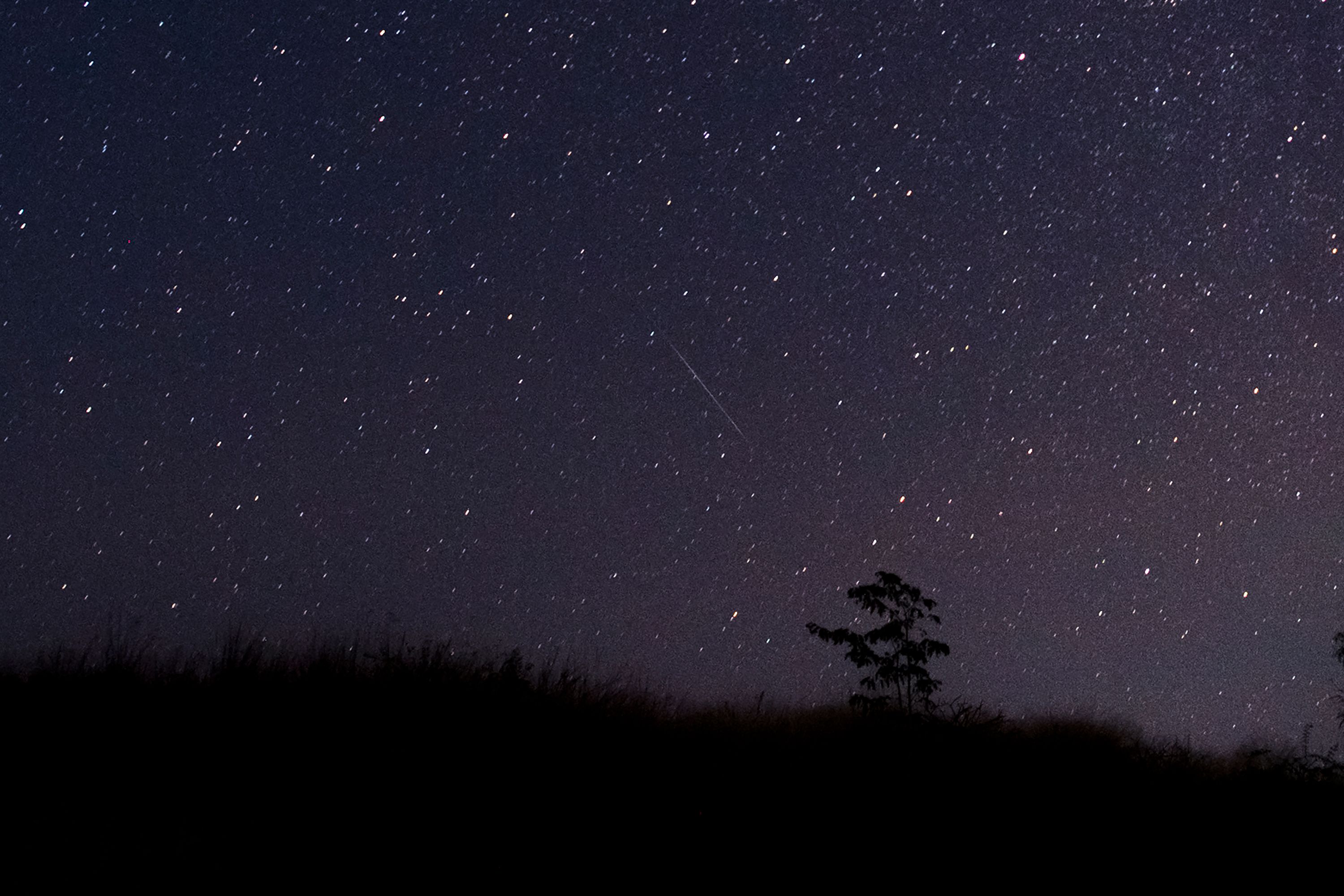 双子座流星雨绽放夜空