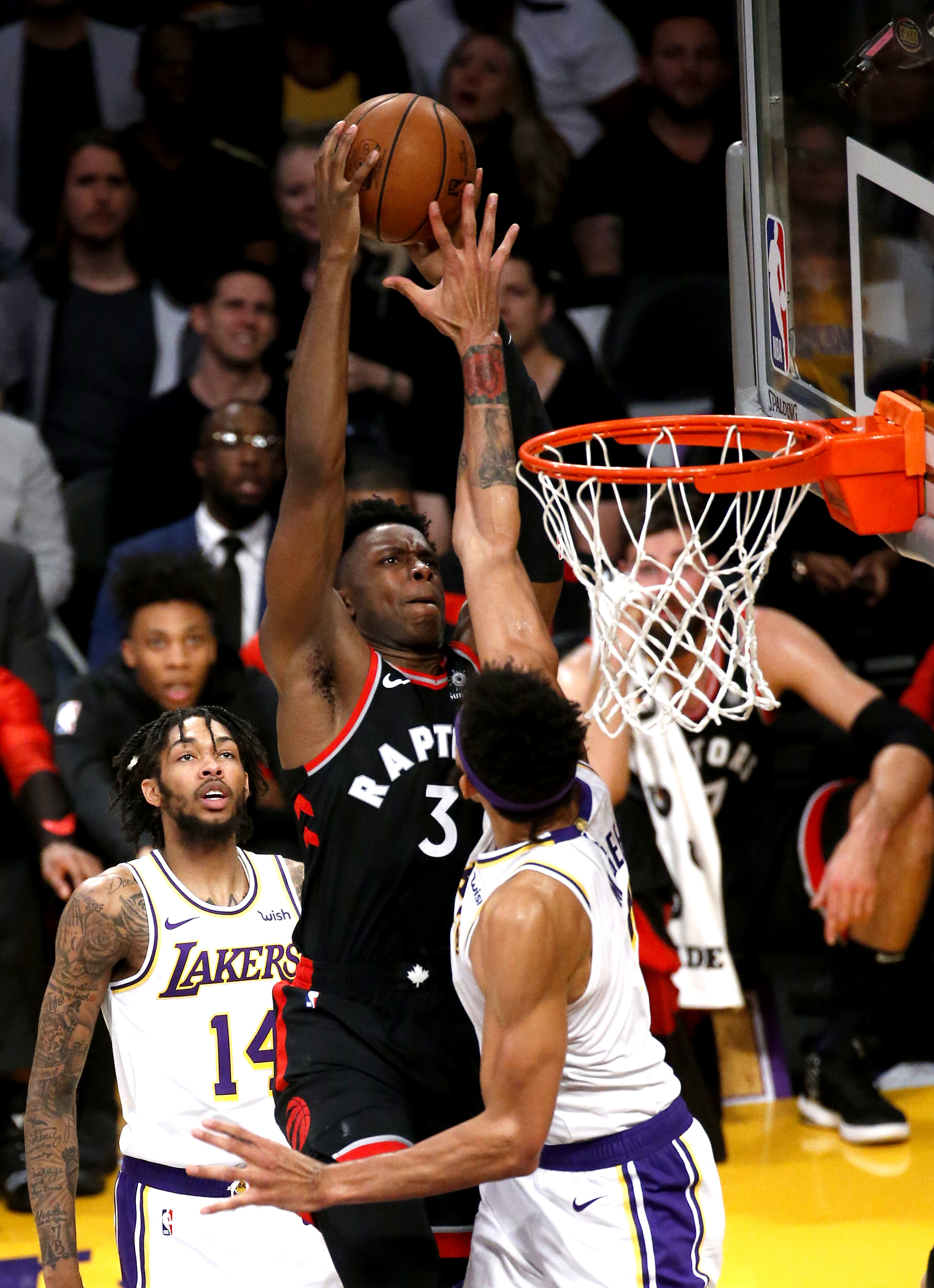 篮球——nba常规赛:猛龙胜湖人