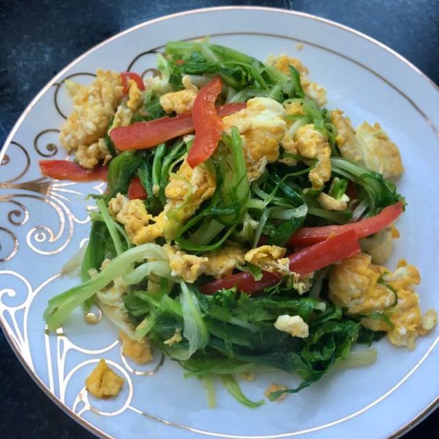 家常苦菊炒蛋,清鲜好吃下饭,营养丰富,全家人都喜欢